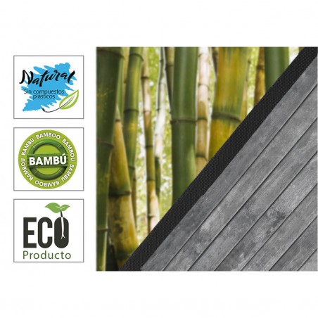 Carpet Pasillera Natural Bamboo signature Cassiopeia Gray, Celeste, Household and More