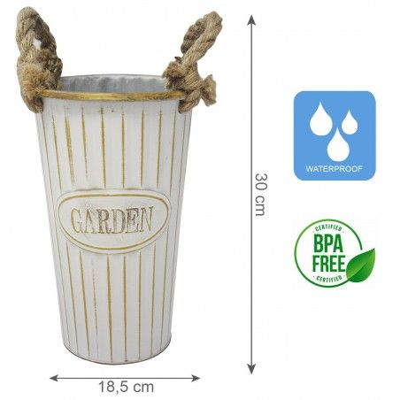 Planteur blanc de Jardin pour la terrasse, la Décoration de l'Usine de la Maison et de la Plus