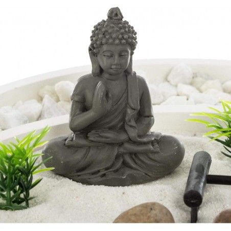 Jardin Zen Bandeja Redonda, Decoración Buda Original, Rastrillo ø22 cm
