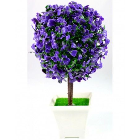 Bola de Arbusto, Mini árbol Artificial con Maceta. Flores Decorativas 23x12 cm