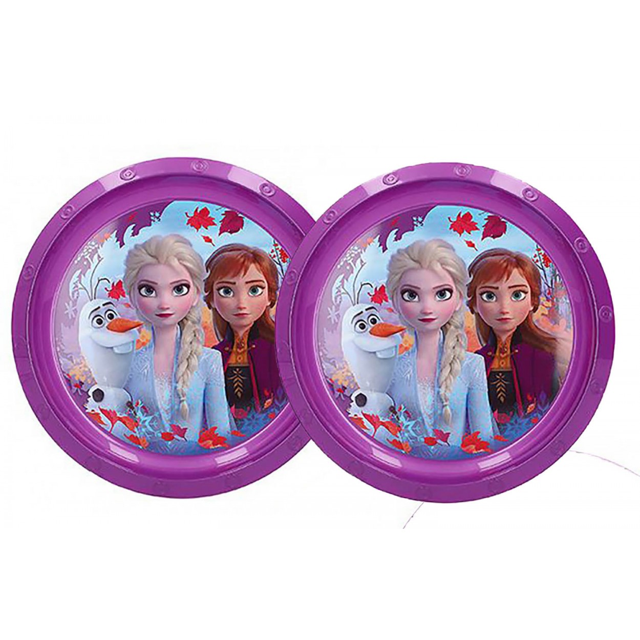 Piatto precoce di Plastica Dura Riutilizzabili, per i Bambini ø21 cm Piatti Congelati II, Posate Disney Viola