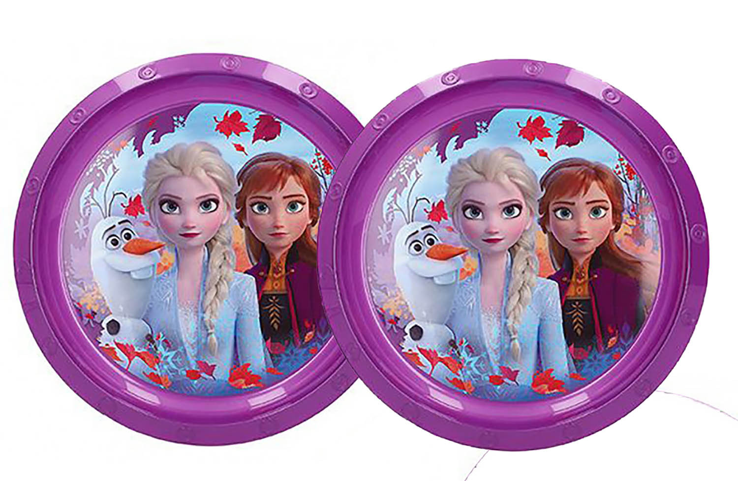 Plateau début de Plastique Dur, Réutilisable, pour les Enfants ø21 cm de Plats Congelés II, Couverts Disney Violet