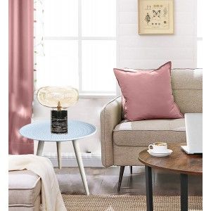 Mesa Auxiliar para Salón Redonda, Madera de color Blanca, Marrón y Negra. 3 Modelos. Estilo Étnico, FÁCIL MONTAJE