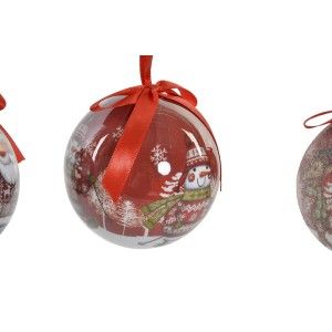Bolas de Navidad Rojas y Blancas, para Decoración Navideña. Diseño de Árbol de Navidad. Set de 14. Diámetro de 7,5cm