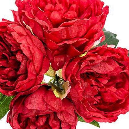 Peonía Decoración Floral para Jarrones, Ramo de Flores Artificial 30 cm