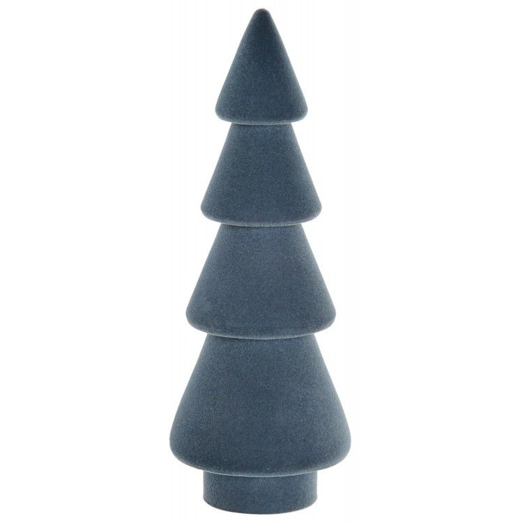 Árbol de Navidad Madera Natural, Azul, Figura Navideña de Paulownia, Decoración Original, Adornos 7X7X19cm