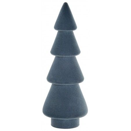 Árbol de Navidad Madera Natural, Azul, Figura Navideña de Paulownia, Decoración Original, Adornos 7X7X19cm