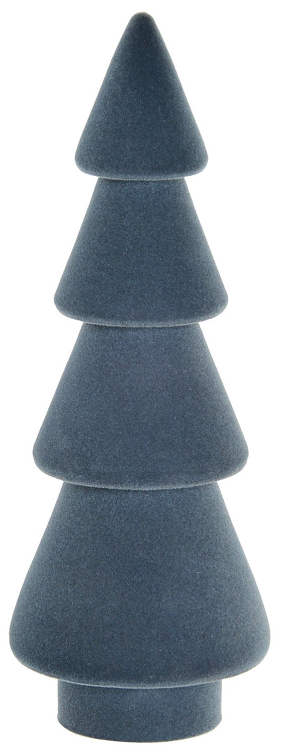 Árbol de Navidad Madera Natural, Azul, Figura Navideña de Paulownia, Decoración Original, Adornos 7X7X19cm