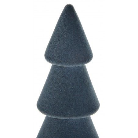Árbol de Navidad Madera Natural, Azul, Figura Navideña de Paulownia, Decoración Original, Adornos 7X7X19cm