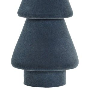 Árbol de Navidad Madera Natural, Azul, Figura Navideña de Paulownia, Decoración Original, Adornos 7X7X19cm