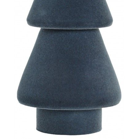 Árbol de Navidad Madera Natural, Azul, Figura Navideña de Paulownia, Decoración Original, Adornos 7X7X19cm