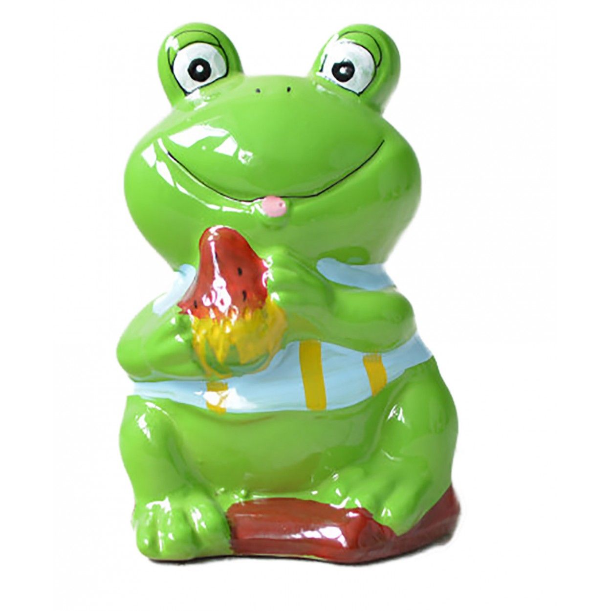Salvadanaio in Ceramica Rana (14.5x10.5x9.5 cm) con tappo 