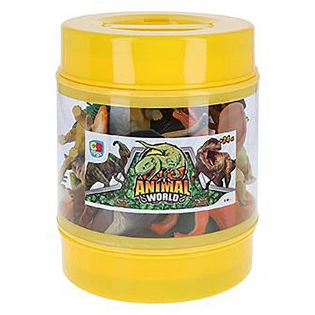 Animales bote con 18 piezas, figuras de Animales infantiles. Juguetes para niños 18X23cm