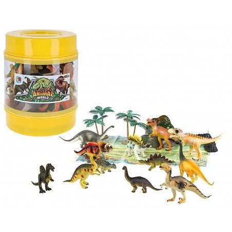 Animales bote con 18 piezas, figuras de Animales infantiles. Juguetes para niños 18X23cm