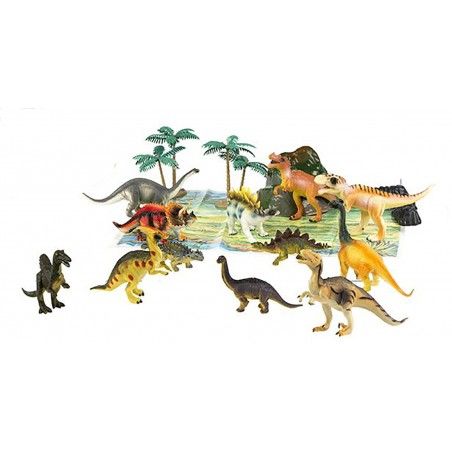 Animales bote con 18 piezas, figuras de Animales infantiles. Juguetes para niños 18X23cm