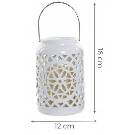 PORTA VELAS LED, DECORACIÓN VANGUARDISTA 12X12X18 CM