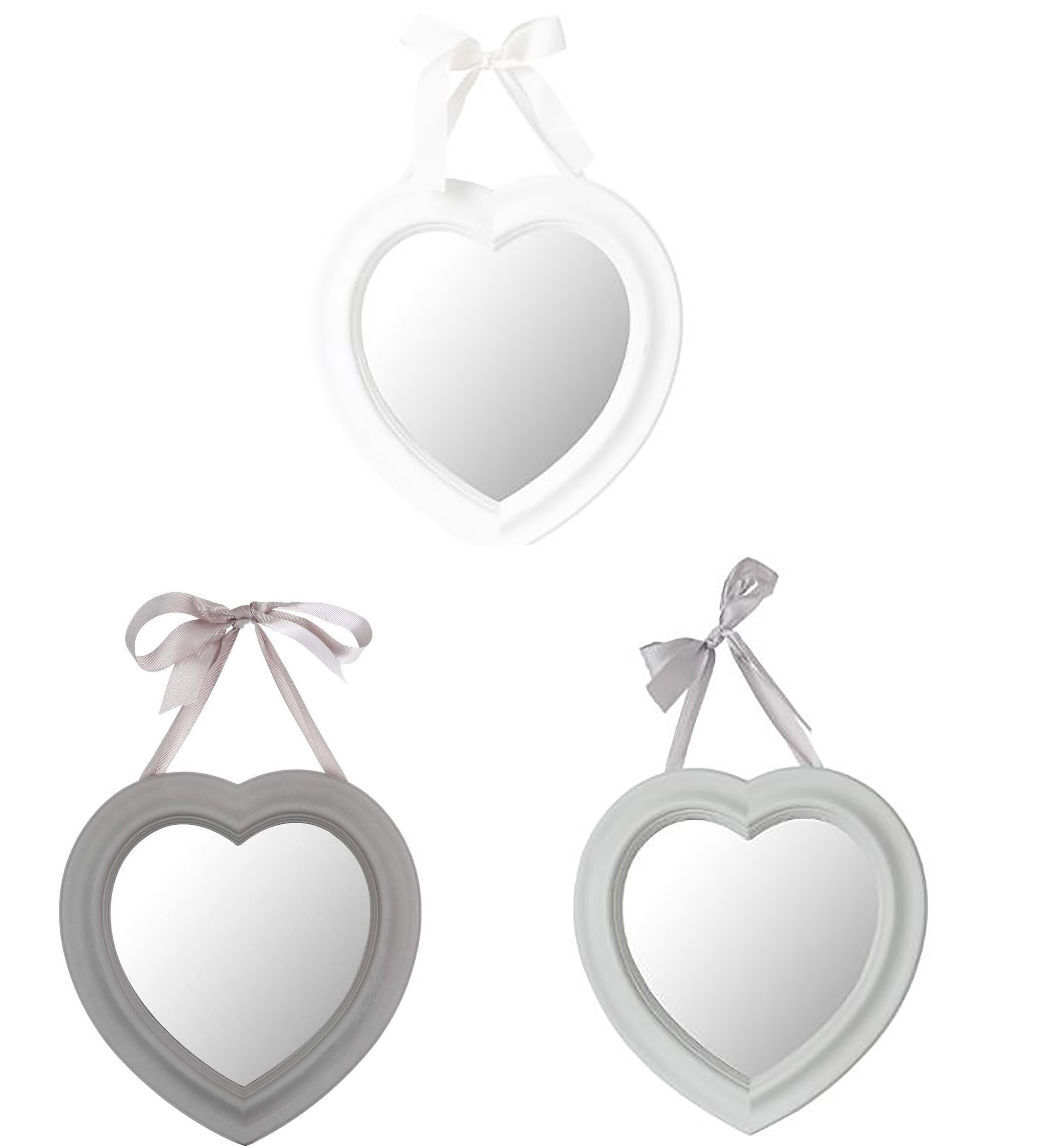 ESPEJO DECORATIVO DE CORAZON CON CINTA 27X27,5 CM