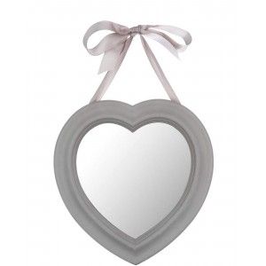 ESPEJO DECORATIVO DE CORAZON CON CINTA 27X27,5 CM