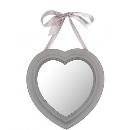 ESPEJO DECORATIVO DE CORAZON CON CINTA 27X27,5 CM