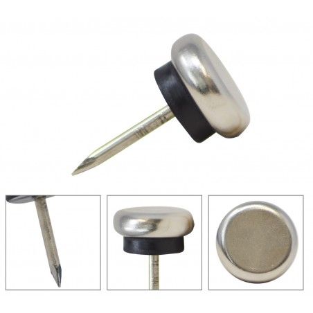 PIES DE MUEBLE ACERO INOXIDABLE ø2CM PATIN 16PZS
