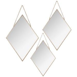 3 ESPEJOS DE DIAMANTES. METALICOS.3 TAMAÑOS DIFERENTES