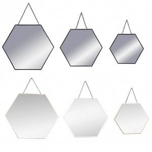 ESPEJO HEXAGONAL X3