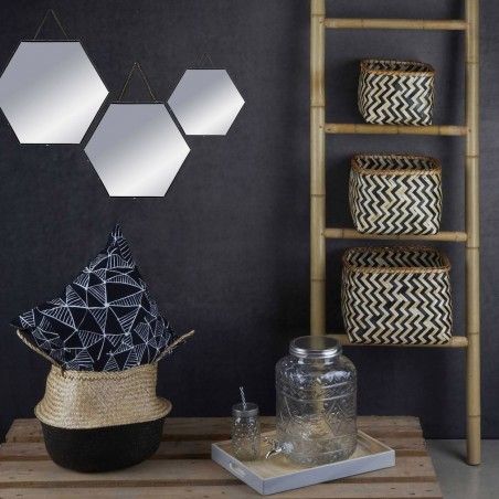 ESPEJO HEXAGONAL X3