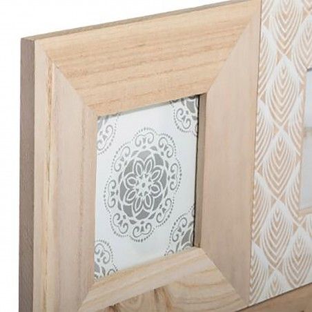 MARCO MULTIFOTOS, DE MADERA, 7 FOTOS. 77,5x10x47CM