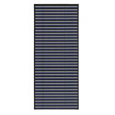 TAPPETO BAMBOO NASTURAL, PER L'ATRIO E IL CORRIDOIO DEL DESIGN MODERNO, CON STRISCE NEI TONI DI GRIGIO, 75 X 175 CM.