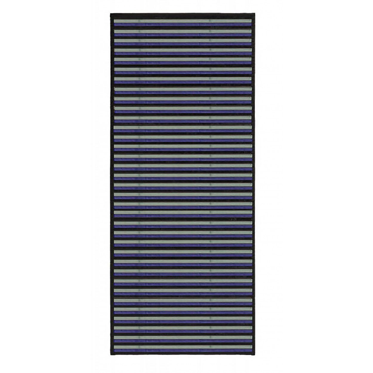 TAPPETO BAMBOO NASTURAL, PER L'ATRIO E IL CORRIDOIO DEL DESIGN MODERNO, CON STRISCE NEI TONI DI GRIGIO, 75 X 175 CM.