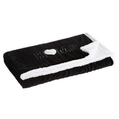 MANTA HOME NEGRO 130X160CM