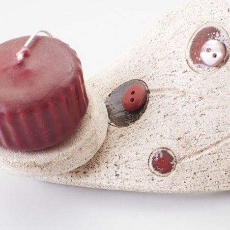Porte-bougie en courbe avec des boutons