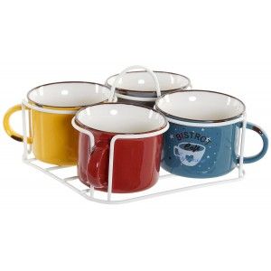 SET DE 4 TAZAS CAFE BISTROT