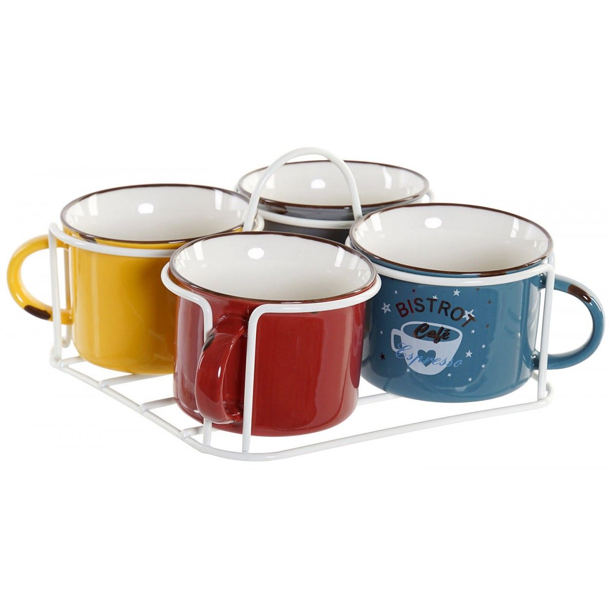 SET DE 4 TAZAS CAFE BISTROT
