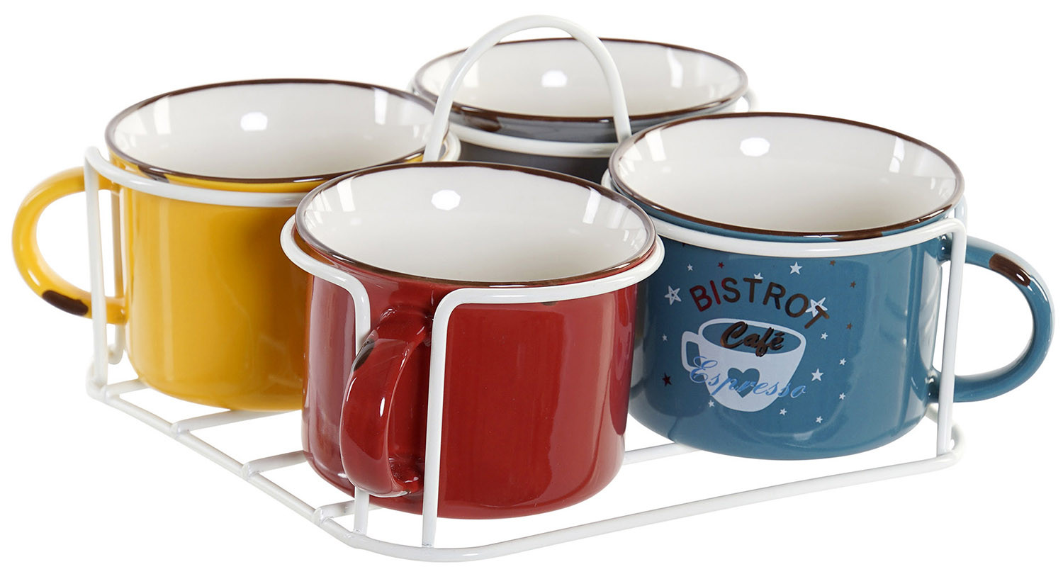 SET DE 4 TAZAS CAFE BISTROT