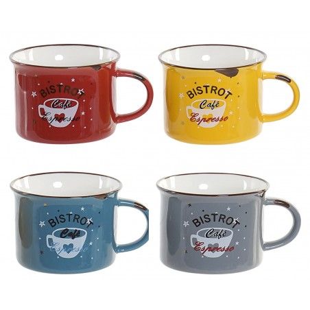 SET DE 4 TAZAS CAFE BISTROT