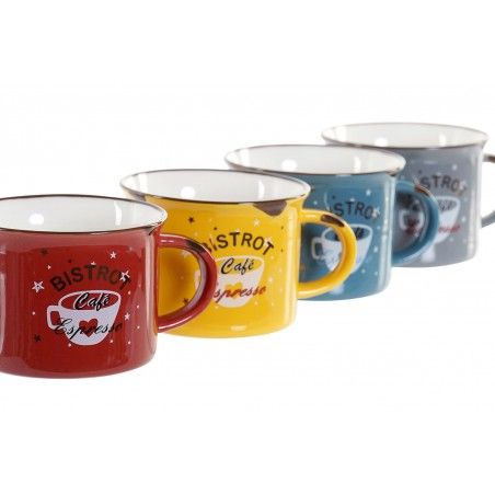 SET DE 4 TAZAS CAFE BISTROT