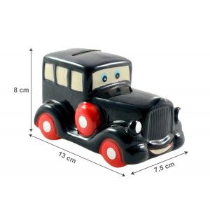 Piggy bank Car Ceramic (8x13x7.5 cm) with stopper 2 colors 