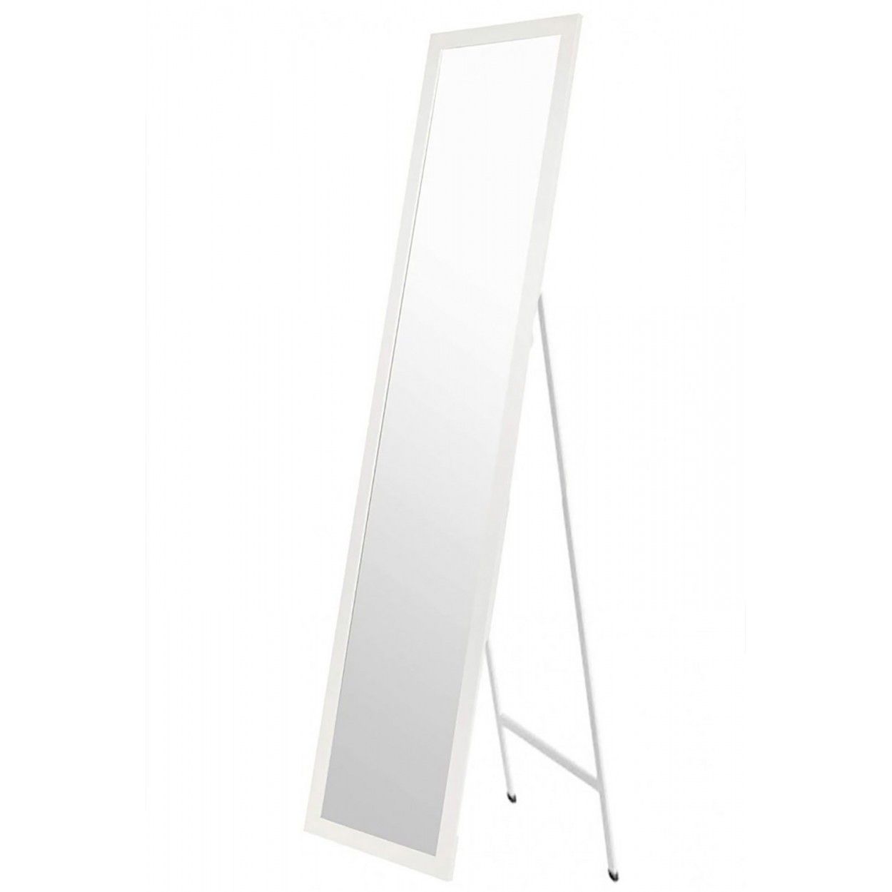 Standing mirror White. Large mirror Floor for Bedroom, Easy to assemble 35x125cm - Home and More