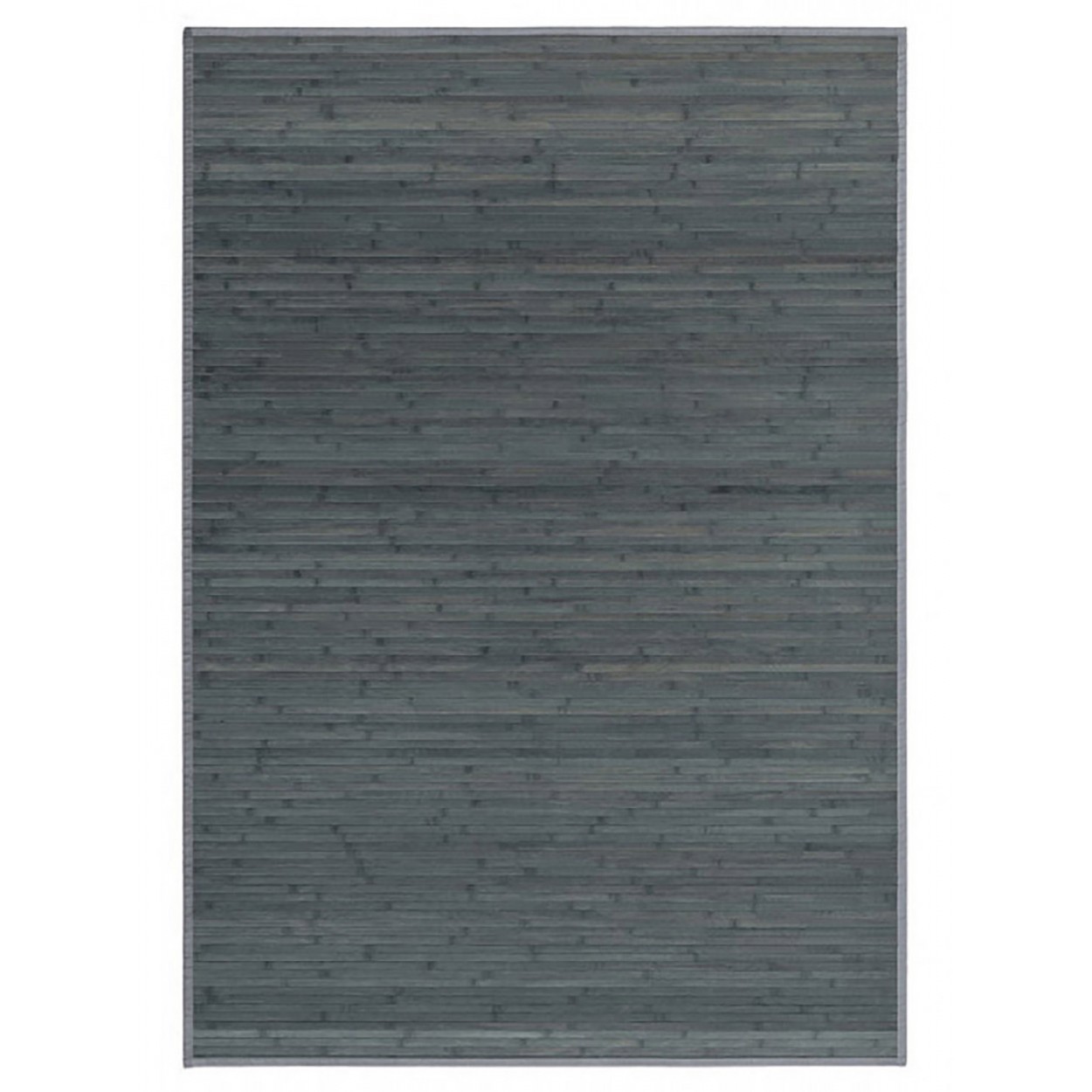 Alfombra para Baño Antideslizante Natur, Gris Opalino, De Bambú Natural, 90 X 55 cm Sostenible, Impermeable, Borde Textil 90x55