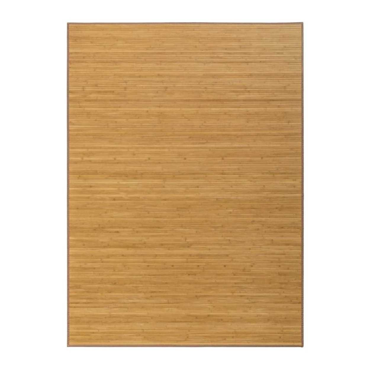 Alfombra Antideslizante Natur Marrón De Bambú Natural 60 X 45 cm Sostenible, Impermeable con Borde Textil 60x45