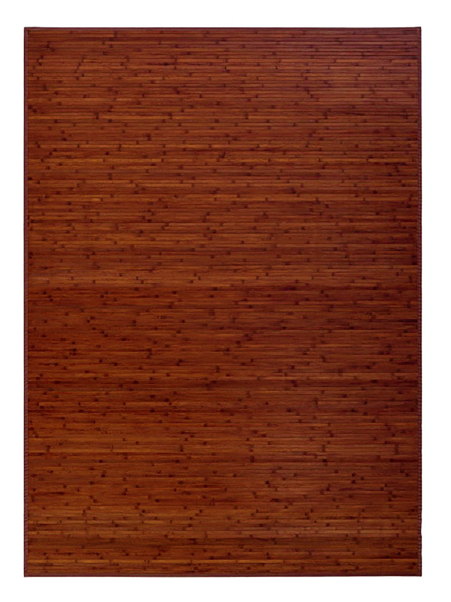 Alfombra para Baño Antideslizante Natur, Marrón Oscuro, De Bambú Natural, 60 X 45 cm Sostenible, Impermeable, Borde Textil 60x45