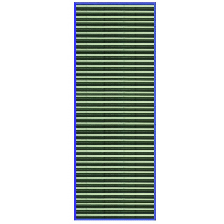 Carpet Pasillera of Natural Bamboo, a bluish tone firm Blue Sky in a Greenish Blue color, Home and More