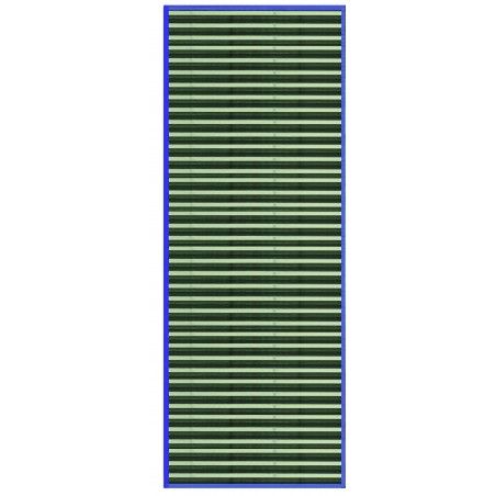 Carpet Pasillera of Natural Bamboo, a bluish tone firm Blue Sky in a Greenish Blue color, Home and More