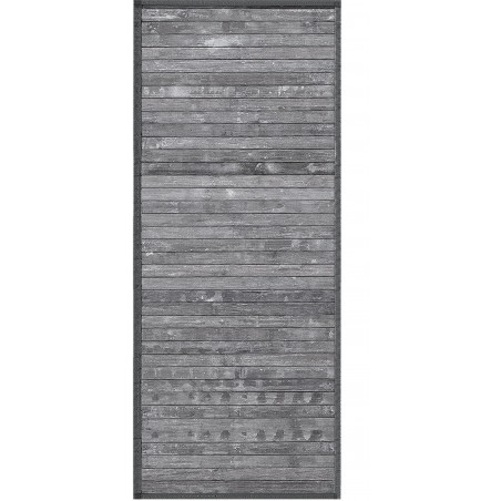 Tapis Pasillera Bambou Naturel signature de Cassiopée Gris, Celeste, des Ménages et des Plus