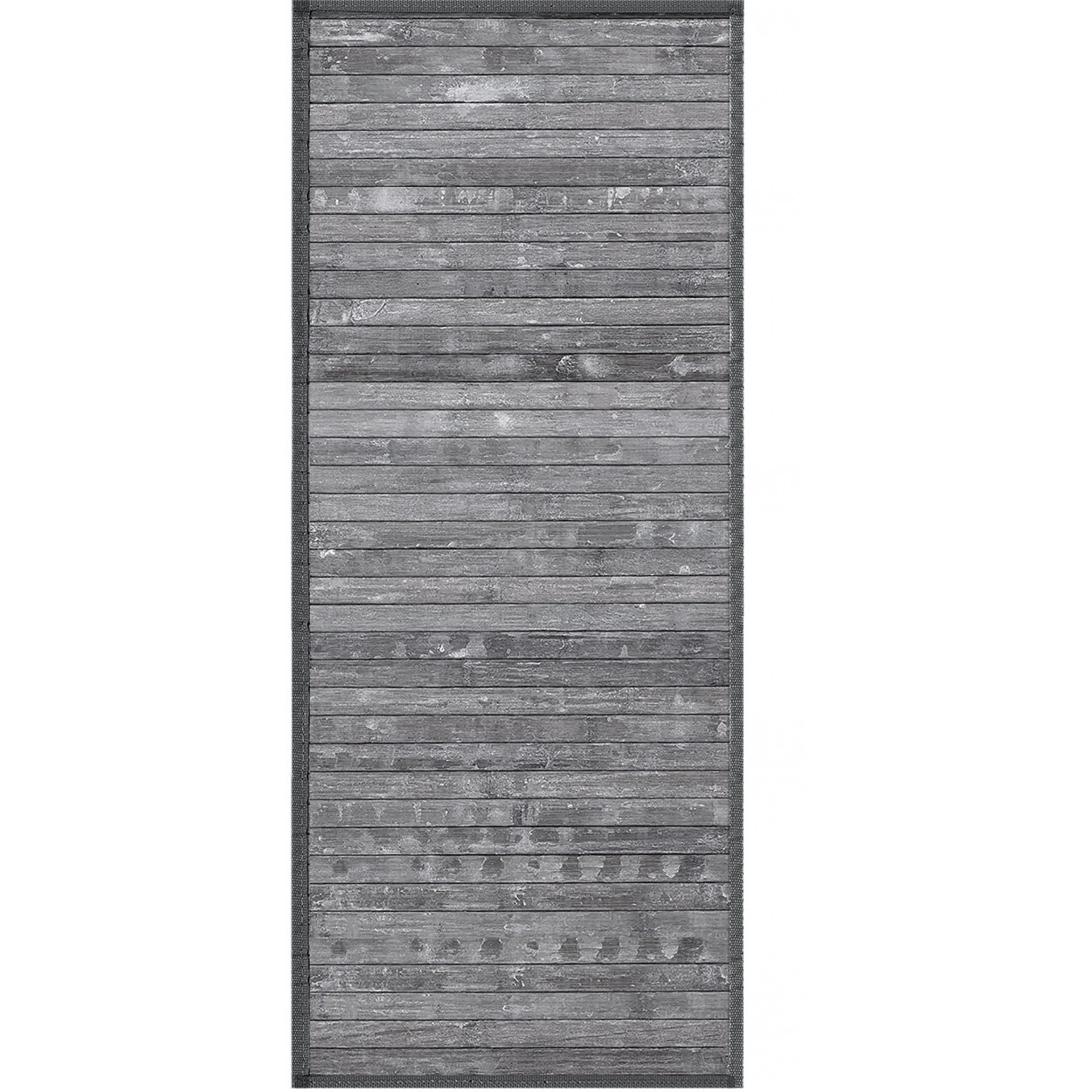 Tapis Pasillera Bambou Naturel signature de Cassiopée Gris, Celeste, des Ménages et des Plus