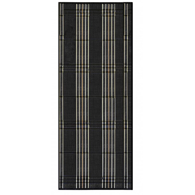 Tapis Pasillera Bambou Naturel signature de Cambridge en noir, la Maison et Plus