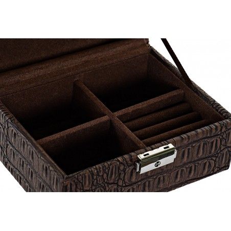 JOYERO CROCO MARRON MADERA