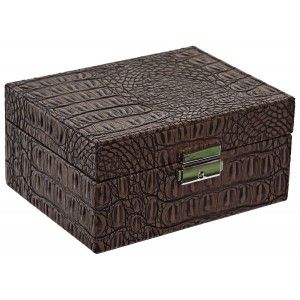 JOYERO CROCO MARRON MADERA