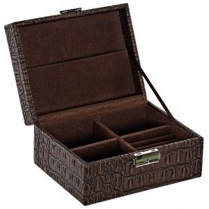 JOYERO CROCO MARRON MADERA